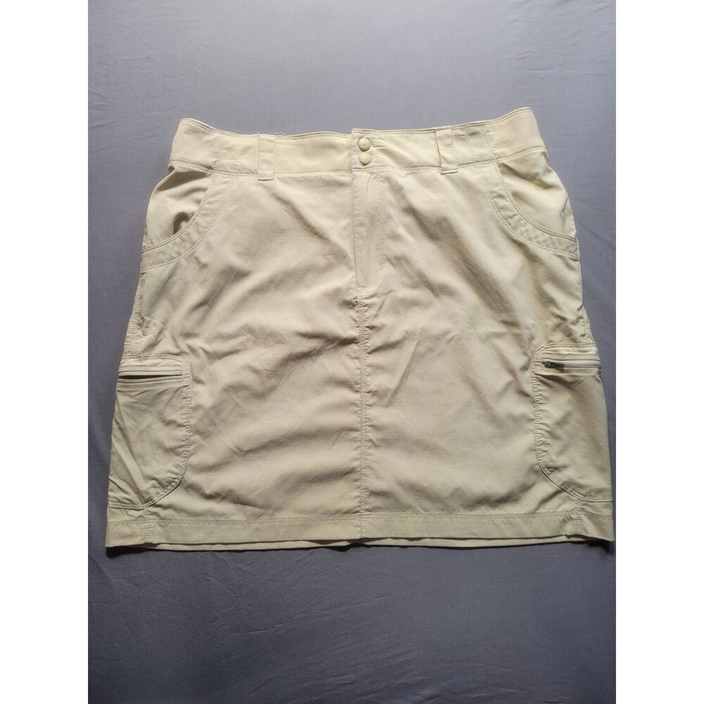 LL Bean Womens Vista Trekking Skirt  Size 16 Beige Khaki Cargo Outdoor